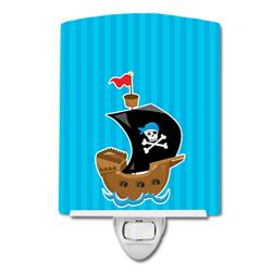 BB8974CNL Pirate Ship blue No.2 Ceramic Night Light