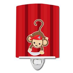 BB8978CNL Pirate Monkey Red No.3 Ceramic Night Light