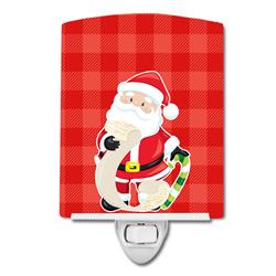 Christmas Santa Claus list Ceramic Night Light