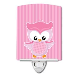 Girl Bird on Pink Ceramic Night Light