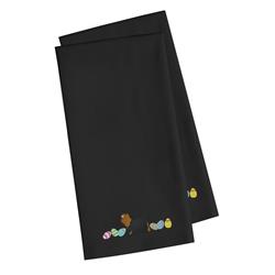 Picture of Carolines Treasures CK1695BKTWE Yorkie Yorkshire Terrier Easter Black Embroidered Kitchen Towel - Set of 2