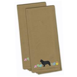 Newfoundland Easter Tan Embroidered Kitchen Towel - Set of 2