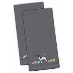Picture of Carolines Treasures CK1639GYTWE English Pointer Easter Gray Embroidered Kitchen Towel - Set of 2
