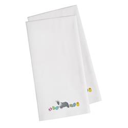 Picture of Carolines Treasures CK1605WHTWE Bearded Collie Easter White Embroidered Kitchen Towel - Set of 2