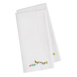 Picture of Carolines Treasures CK1622WHTWE Cavalier Spaniel Easter White Embroidered Kitchen Towel - Set of 2