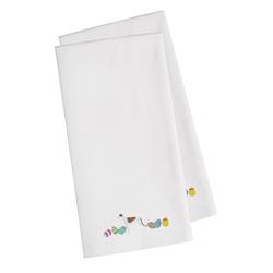 Picture of Carolines Treasures CK1651WHTWE Greyhound Easter White Embroidered Kitchen Towel - Set of 2