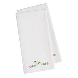 Picture of Carolines Treasures CK1657WHTWE Jack Russell Terrier Easter White Embroidered Kitchen Towel - Set of 2