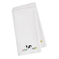 Picture of Carolines Treasures CK1658WHTWE Japanese Chin Easter White Embroidered Kitchen Towel - Set of 2