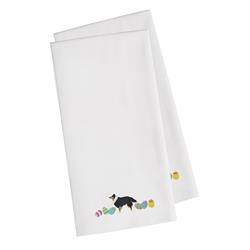 Picture of Carolines Treasures CK1685WHTWE Sheltie Easter White Embroidered Kitchen Towel - Set of 2