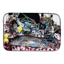 Picture of Carolines Treasures 1001DDM Fish & Beers From New Orleans Dish Drying Mat