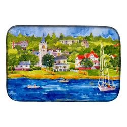 Picture of Carolines Treasures 6031DDM Harbour Scene With Sailboat Dish Drying Mat