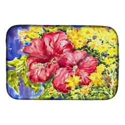 Picture of Carolines Treasures 6056DDM Flower - Hibiscus Dish Drying Mat