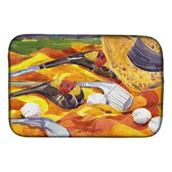 Golf Clubs Golfer Dish Drying Mat