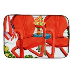 6140DDM Red Chairs Patio View Dish Drying Mat