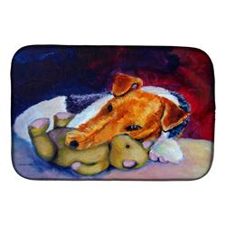 Picture of Carolines Treasures 7355DDM Fox Terrier & Teddy Bear Dish Drying Mat