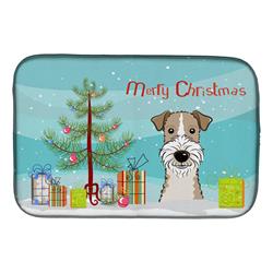 BB1619DDM Christmas Tree & Wire Haired Fox Terrier Dish Drying Mat