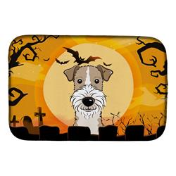 BB1805DDM Halloween Wire Haired Fox Terrier Dish Drying Mat