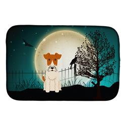BB2291DDM Halloween Scary Wire Fox Terrier Dish Drying Mat