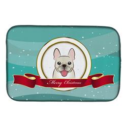 French Bulldog Merry Christmas Dish Drying Mat