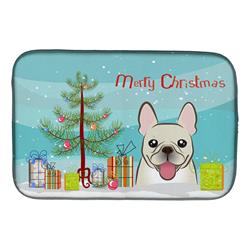 Christmas Tree & French Bulldog Dish Drying Mat