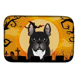 Halloween French Bulldog Dish Drying Mat