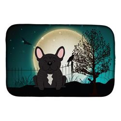 BB2199DDM Halloween Scary French Bulldog Brindle Dish Drying Mat