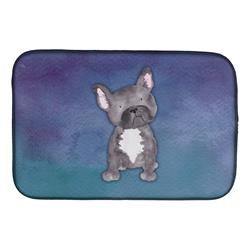 French Bulldog Watercolor Dish Drying Mat