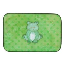 Polkadot Frog Watercolor Dish Drying Mat