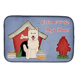 Dog House Collection White German Shepherd Dish Drying Mat