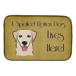 Golden Retriever Spoiled Dog Lives Here Dish Drying Mat