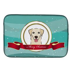 Golden Retriever Merry Christmas Dish Drying Mat