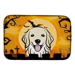 Halloween Golden Retriever Dish Drying Mat