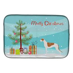 Greyhound Merry Christmas Tree Dish Drying Mat