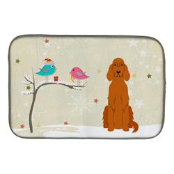 Christmas Presents Between Friends Irish Setter Dish Drying Mat