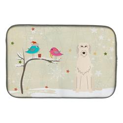 Christmas Presents Between Friends Irish Wolfhound Dish Drying Mat