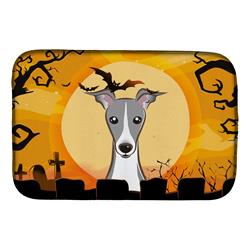 Halloween Italian Greyhound Dish Drying Mat
