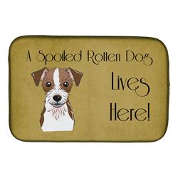 Jack Russell Terrier Spoiled Dog Lives Here Dish Drying Mat