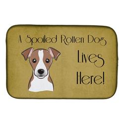Jack Russell Terrier Spoiled Dog Lives Here Dish Drying Mat
