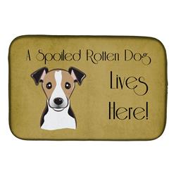 Jack Russell Terrier Spoiled Dog Lives Here Dish Drying Mat