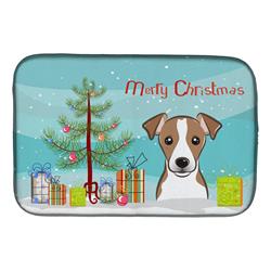 BB1632DDM Christmas Tree & Jack Russell Terrier Dish Drying Mat