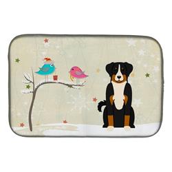 Christmas Presents Between Friends Appenzeller Sennenhund Dish Drying Mat
