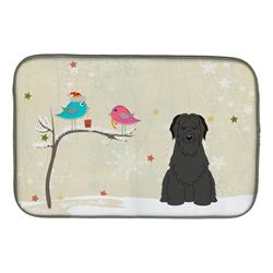 Christmas Presents Between Friends Briard Black Dish Drying Mat