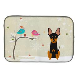 Christmas Presents Between Friends English Toy Terrier Dish Drying Mat