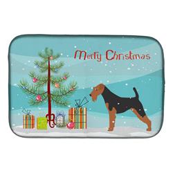 BB2903DDM Welsh Terrier Merry Christmas Tree Dish Drying Mat