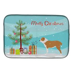 Central Asian Shepherd Dog Merry Christmas Tree Dish Drying Mat