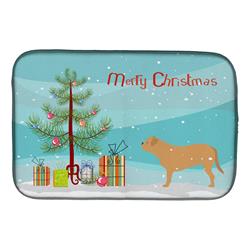 Dogue De Bordeaux Merry Christmas Tree Dish Drying Mat
