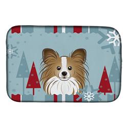 BB1744DDM Winter Holiday Papillon Dish Drying Mat