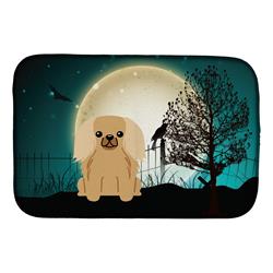Halloween Scary Pekingnese Fawn Sable Dish Drying Mat