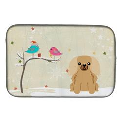 Christmas Presents Between Friends Pekingnese Fawn Sable Dish Drying Mat