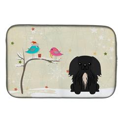 BB2579DDM Christmas Presents Between Friends Pekingnese Black Dish Drying Mat